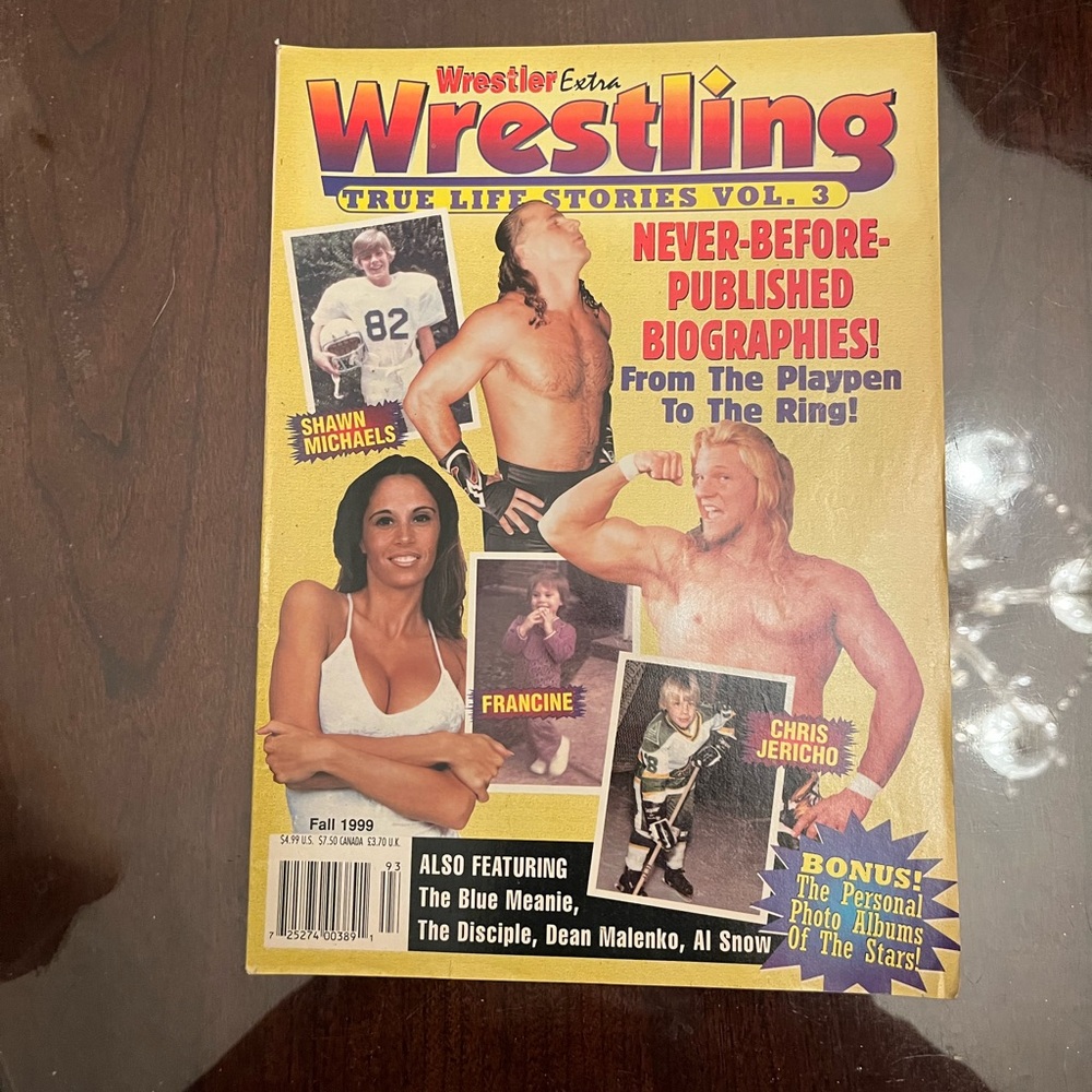 1999 FALL WRESTLER EXTRA LIFE STORIES WRESTLING  MAGAZINE CHRIS JERICO  FRANCINE